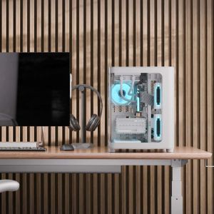 AeroCool кутия Case mATX - P300C-G-WT-v1 - 3 x 120 mm Infinity Mirror A-RGB