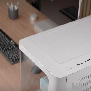 AeroCool кутия Case mATX - P300C-G-WT-v1 - 3 x 120 mm Infinity Mirror A-RGB