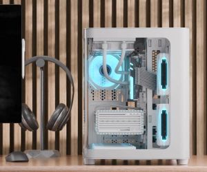 AeroCool кутия Case mATX - P300C-G-WT-v1 - 3 x 120 mm Infinity Mirror A-RGB