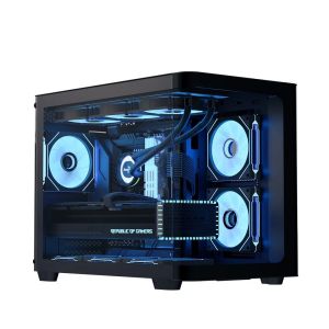 AeroCool Case mATX - P300C-G-BK-v1 - 3 x 120 mm Infinity Mirror A-RGB