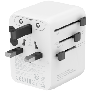 CANYON Travel Adapter OnTour 20 EU/UK/US/AUS 70W  White