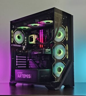 RX 9070XT 16GB/ Ryzen 7-7800X3D/ RAM 32GB/ SSD 1TB/ B850 Wi-Fi/ 1000W/ Răcire cu apă/ PC de gaming Dark Reaper DR006