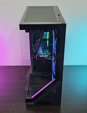 RX 9070XT 16GB/ Ryzen 7-7800X3D/ RAM 32GB/ SSD 1TB/ B850 Wi-Fi/ 1000W/ Răcire cu apă/ PC de gaming Dark Reaper DR006
