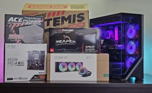RX 9070XT 16GB/ Ryzen 7-7800X3D/ RAM 32GB/ SSD 1TB/ B850 Wi-Fi/ 1000W/ Răcire cu apă/ PC de gaming Dark Reaper DR006