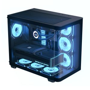 AeroCool кутия Case ATX - P500C-G-BK-v1 - 4 x 120 mm Infinity Mirror A-RGB