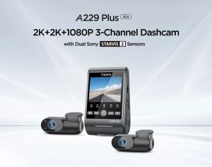 VIOFO Видеорегистратор Dash Cam A229 Plus 3 Channel - 2K, HDR, Sony STARVIS 2, GPS