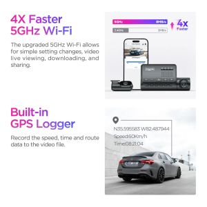 VIOFO Видеорегистратор Dash Cam A139 PRO 3 Channel - 4K UHD, Sony STARVIS 2, GPS