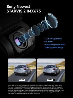 VIOFO Видеорегистратор Dash Cam A119 MINI 2 - GPS Module, 2K HDR, 60 FPS,  Sony STARVIS 2