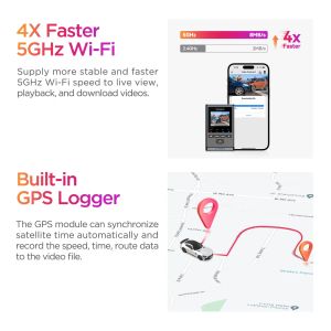 VIOFO Видеорегистратор Dash Cam A119 MINI 2 - GPS Module, 2K HDR, 60 FPS,  Sony STARVIS 2