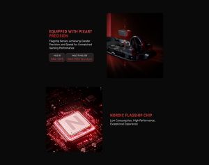 VXE професионална геймърска мишка Wireless Gaming Mouse MAD R 8K SET - Omron Optical Microswitches, Black