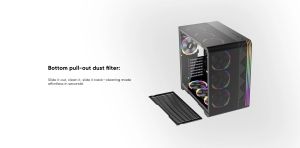 1stPlayer кутия Case ATX - VT7-BK - USB-C, Mesh, A-RGB