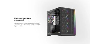 1stPlayer кутия Case ATX - VT7-BK - USB-C, Mesh, A-RGB