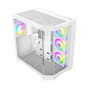 Gamemax кутия Case ATX - HYPE-A White - 4 x 120 mm Addressable RGB fans