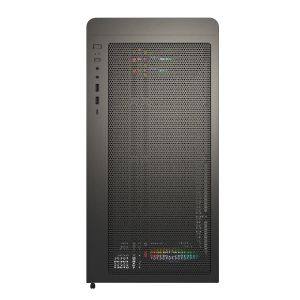 Montech кутия Case ATX - XR Wood (B) - 4 x 120 mm ARGB Fans, Wood, USB-C, Black
