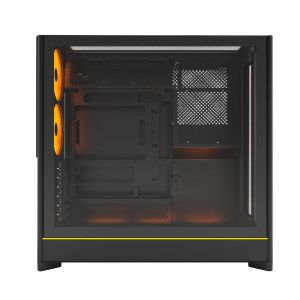 Montech кутия Case ATX - HS01 PRO (W) - 5 x 120 mm ARGB Fans, USB-C, Black
