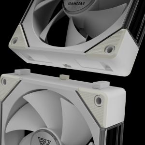 Gamdias Комплект вентилатори Fan Pack 3-in-1 3x120mm - AEOLUS P2-1203 White, Swappable Fan Blades (Reverse Fan Blades Included), Daisy-Chain, Infinity Mirror