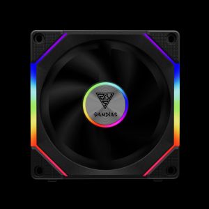 Gamdias Комплект вентилатори Fan Pack 3-in-1 3x120mm - AEOLUS P2-1203, Swappable Fan Blades (Reverse Fan Blades Included), Daisy-Chain, Infinity Mirror, A-RGB