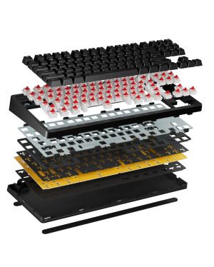 Pulsar професионална геймърска механична клавиатура Professional Gaming Mechanical Keyboard Xboard MS TKL ANSI Black - 8K, Cherry MX2A [Linear], RGB