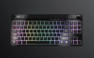 Pulsar професионална геймърска механична клавиатура Professional Gaming Mechanical Keyboard Xboard MS TKL ANSI Black - 8K, Cherry MX2A [Linear], RGB