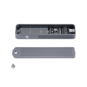 VCom Storage - Case - M.2 NVMe/SATA M/B key - USB-C/A Gen.2 10Gbps, Fingerprint Encryption - CU855SN-F