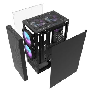 Darkflash кутия Case ATX - A290 Black - 3 x 120 mm RGB fans included