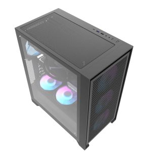 Darkflash кутия Case ATX - DRX70 Mesh Black - Addressable RGB 4 fans, USB-C