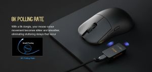 Lamzu професионална геймърска мишка INCA 8K - Wireless Gaming Mouse - Black