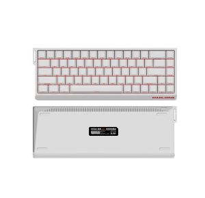Madlions професионална геймърска механична клавиатура Professional Gaming Mechanical Keyboard MAD 68 R White- 8K, Kunlun Magnetic Switches [Linear]