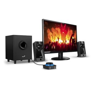 Genius Speakers 2.1 - SW-2.1 300X - 10W RMS, Black