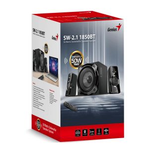 Genius Speakers 2.1 - SW-2.1 1850BT - 50W RMS, Bluetooth, Black