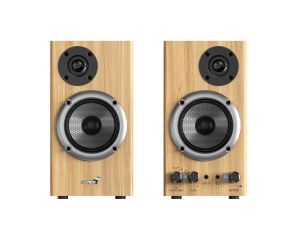 Genius Speakers 2.0 - SP-HF520BT - 20W RMS, Bluetooth, 3D Surround, Pine Wood