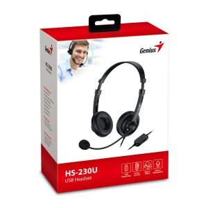 Genius Headset HS-230U - USB, Mic, Black