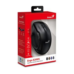 Genius Mouse Wireless Silent - Ergo 8200S Black - Silent, 2.4GHz
