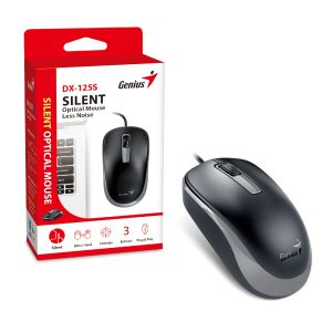 Genius Silent Mouse DX-125S Black+Grey - SILENT, USB