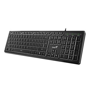 Genius Keyboard SlimStar 820 Black  - AI, Illuminated, Slim, BG, USB