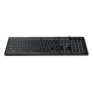 Genius Keyboard SlimStar 820 Black  - AI, Illuminated, Slim, BG, USB