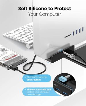 Orico USB 3.0 HUB Clip Type 4 port, Black - MH4PU-BK