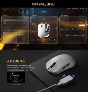 Lamzu MAYA X 8K - Wireless Gaming Mouse - Light Pink