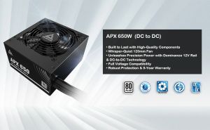Montech захранване PSU 650W - APX - 80 Plus White
