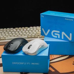VGN Wireless Gaming Mouse F1 PRO MAX DRAGONFLY - 1K (4K compatible), Kailh Black Gold Mamba Switches, White