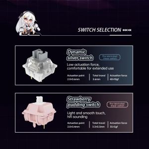 VGN Wireless Professional Gaming Mechanical Keyboard - V87 PRO Athena - Aniya Switches, BT5.0, 2.4G