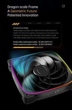 Geometric Future Комплект вентилатори Fan Pack 3-in-1 140 mm, Reversed - Squama 2503RB-14 Black