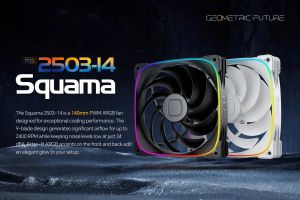Geometric Future вентилатор Squama 2503B-14, 140mm, ARGB, Black