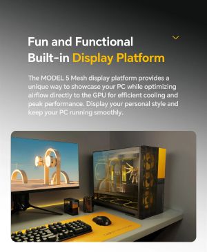 Geometric Future кутия Case EATX - Model 5 Vent Black - 5 x 140 mm aRGB fans included