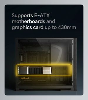 Geometric Future кутия Case EATX - Model 5 Vent Black - 5 x 140 mm aRGB fans included