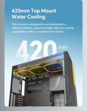 Geometric Future кутия Case EATX - Model 5 Vent Black - 5 x 140 mm aRGB fans included