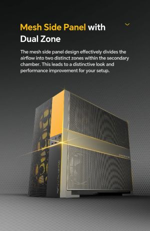 Geometric Future кутия Case EATX - Model 5 Vent Black - 5 x 140 mm aRGB fans included