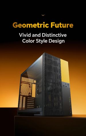 Geometric Future кутия Case EATX - Model 5 Vent Black - 5 x 140 mm aRGB fans included