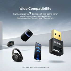Unitek блутут адаптер Bluetooth 5.3 USB adapter, black - B105B