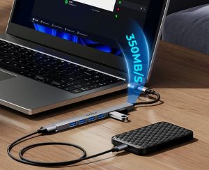 Orico HUB USB-C/USB-A 7 port - USB3.0 x 1, USB2.0 x 6 - YSA2-U3-GY
